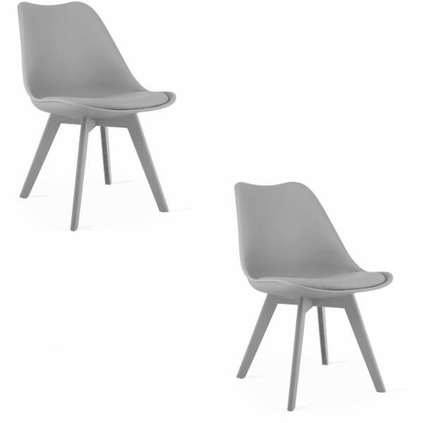 Leobert Židle MARK šedá s polštářem z eko kůže do obývací...