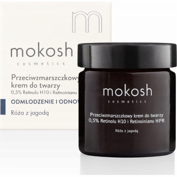 Mokosh krém na obličej proti vráskám 0,5% retinol H10 a r...
