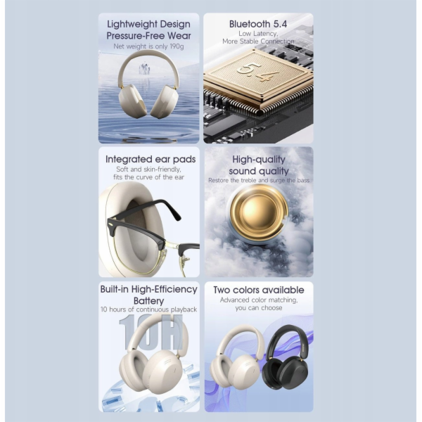 Dudao Bezdrátová sluchátka přes uši X22 Max Bluetooth 5.4...