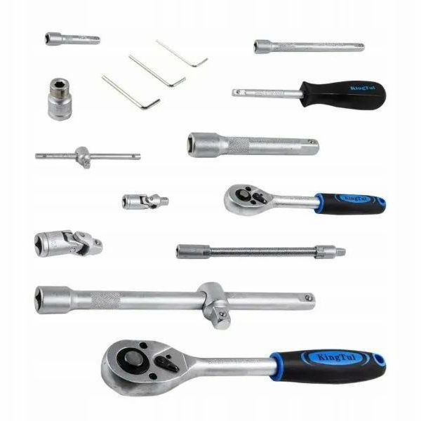 KingTul Sada nářadí 172 dílů 1/4 3/8 1/2 (6hranná) (4-32 mm)