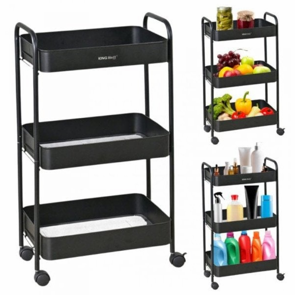 KingHoff MULTIFUNKČNÍ MOBILNÍ BARCELOVÝ REGÁL KH-1941