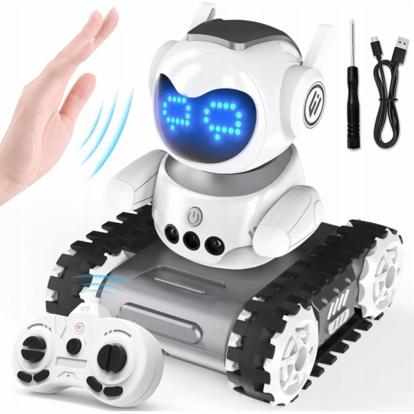 Bounn Dálkově ovládaný robot s funkcí vysílačky a LED emo...