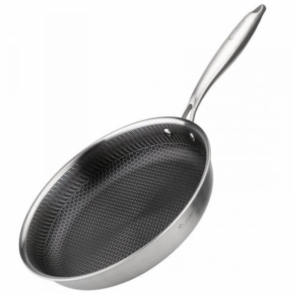 Elitehoff OCELOVÁ PÁNEV 28 CM S VOŠTINOVÝM POVLAKEM E-7549