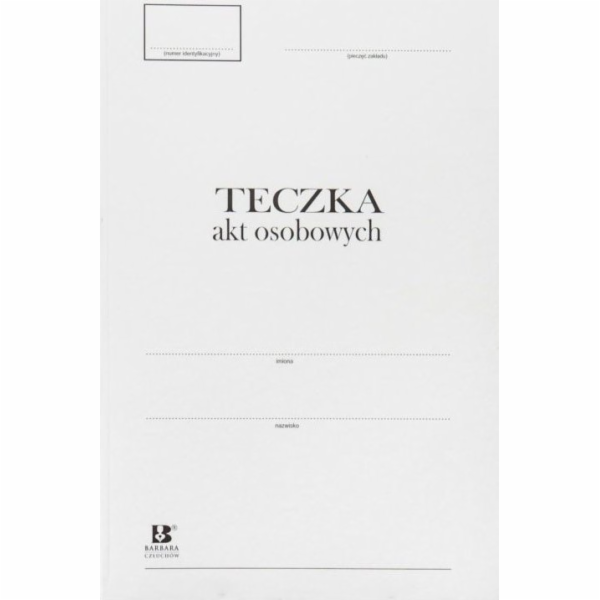 Barbara Osobní složka A4 BARBARA 822002 bílá kartonová 10 ks