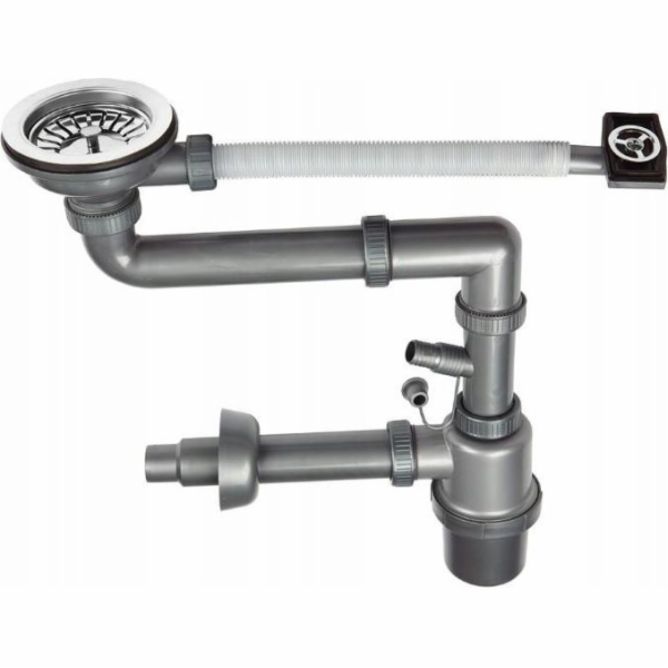 NoName Sifonový sifon pro 1 dřez - s click-clack zátkou 3,5 