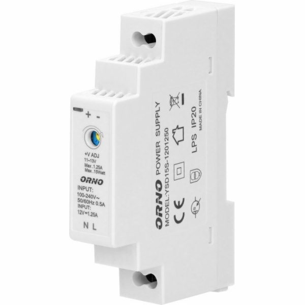 NoName NAPÁJECÍ ZDROJ NA DIN LISTU 12 V DC, 1,25 A, 15 W,...