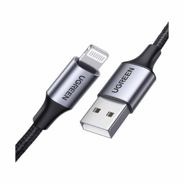 Ugreen USB-A - Lightning USB kabel 1 m černý (60156)