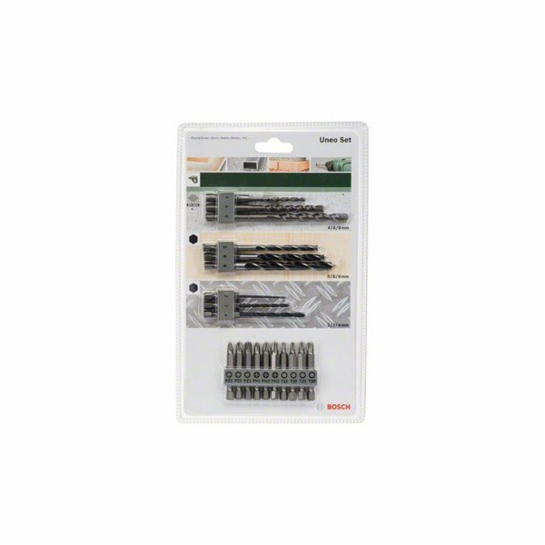 Bosch Sada vrtáků a bitů DIY Uneo Mixed Set, 19 kusů