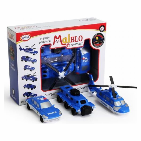 Malblo Magnetická policejní vozidla 3+ Malblo