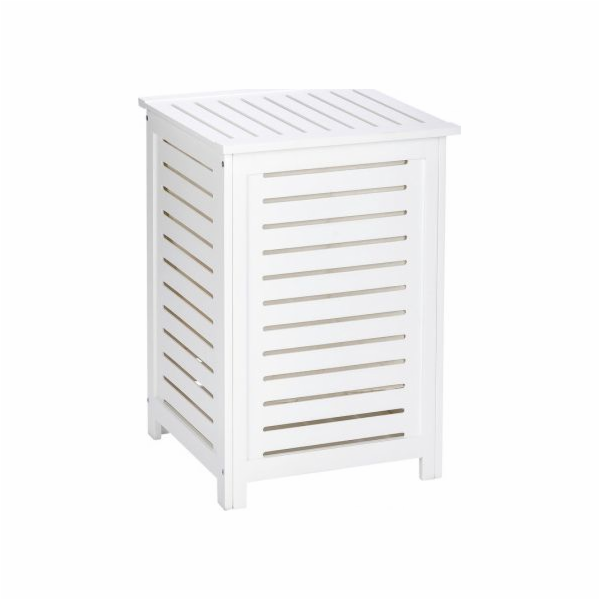 Wenko koš na prádlo Oslo 45 x 65 cm dřevěný bílý 2 kusy