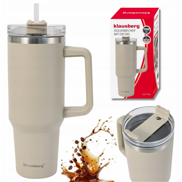 Klausberg OCELOVÝ TERMOHRNEK 1100ML S RUKOJEŤEM A BRČKEM ...