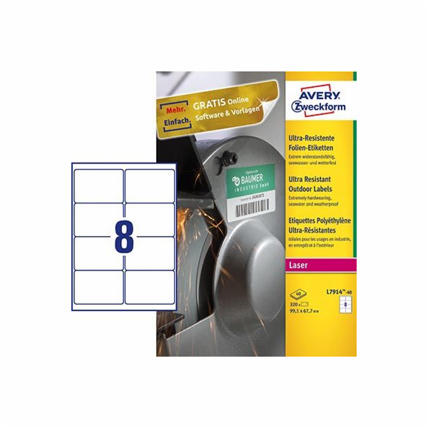 Avery Zweckform L7914-40  etikety bílé  