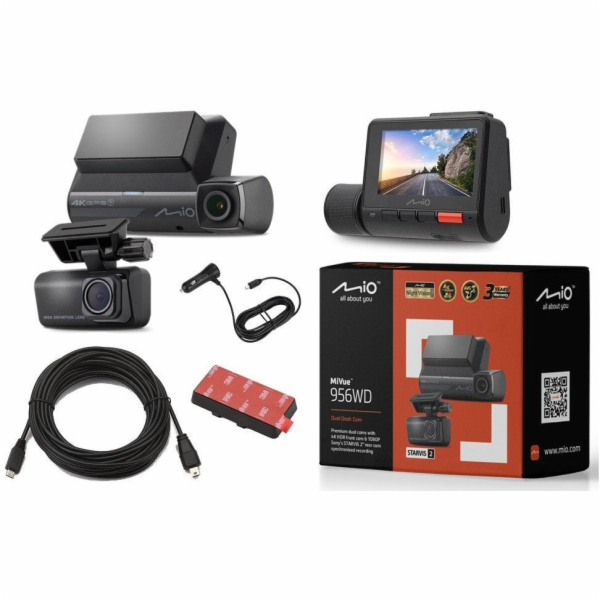 Mio MiVue 956W DUAL 4K HDR, GPS, WIFI, hlasové ovládání