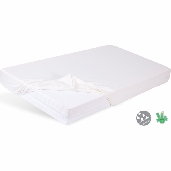 Matex Nepromokavé bambusové prostěradlo 140x70 cm, bílé