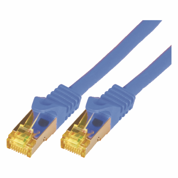 Mcab patchcord, Cat7, S-FTP, PIMF, LSZH, 10m, modrý (3742)