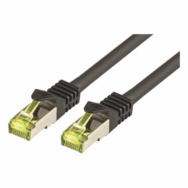 Mcab patchcord, S-FTP, Cat7, PIMF, LSZH, 10m, černý (3719)