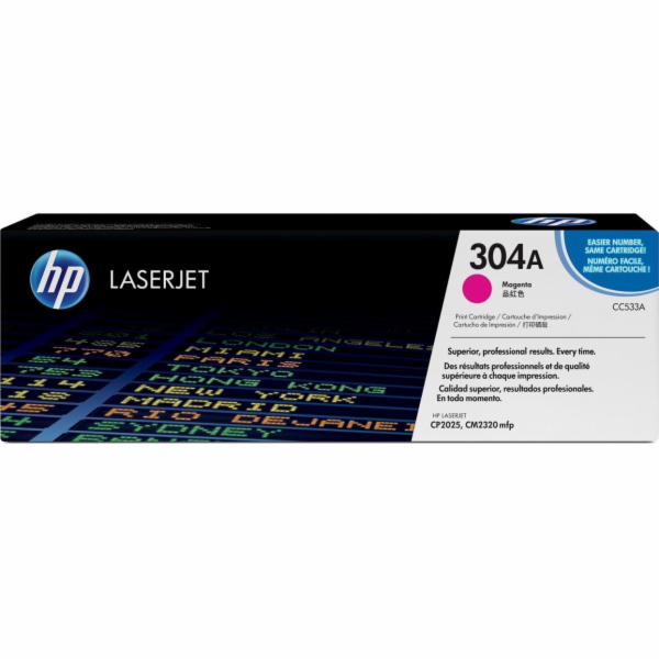 HP Originální purpurový toner 304A (CC533A)
