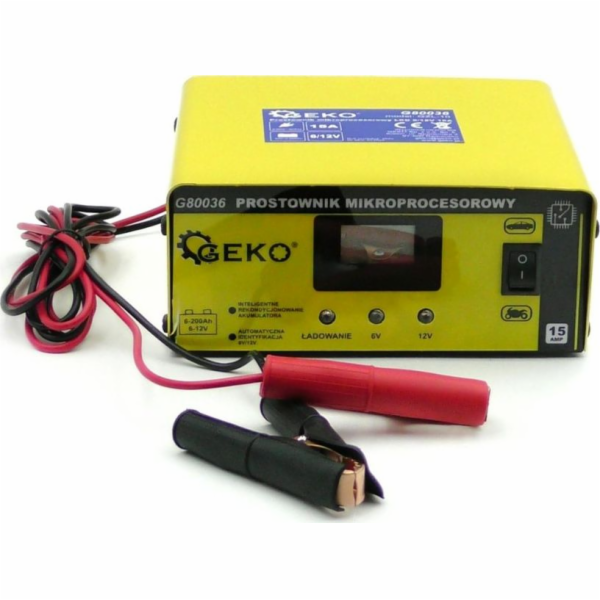 Geko Usměrňovač LCD s mikroprocesorem 6/12V 15A (1/28) G8...