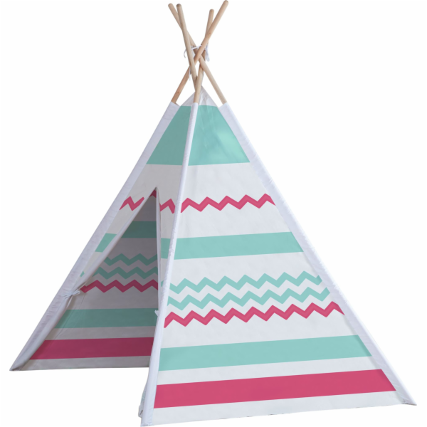 JOHN GMBH Dřevěný stan týpí modro-černý John