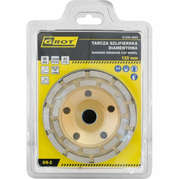 Grot DIAMANTOVÝ BRUSNÝ KOTOUČ GS-2 125 MM