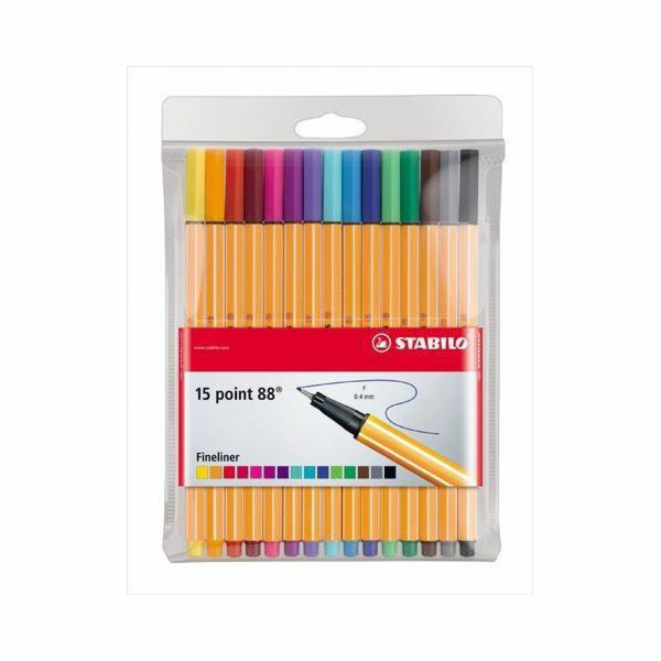 Stabilo Point Fineliners 15 barev