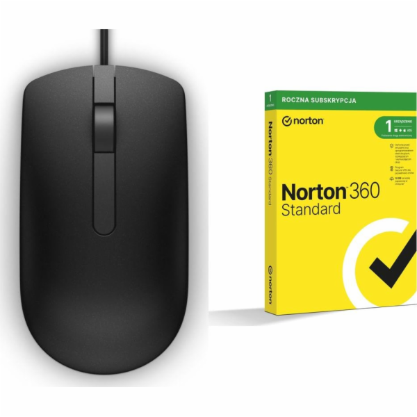 Dell Myš MS116 (570-AAIR) + Norton 360 Standard 1 zařízen...