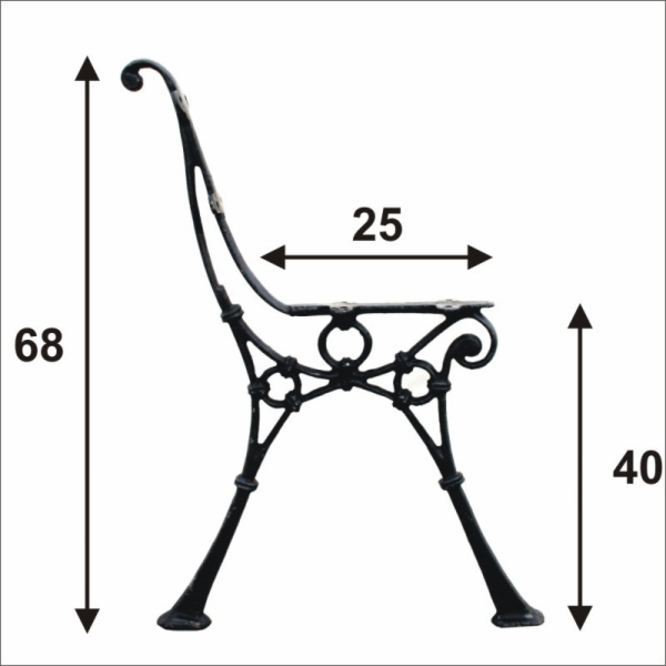 NoName Střední lavice, noha 4 prkna