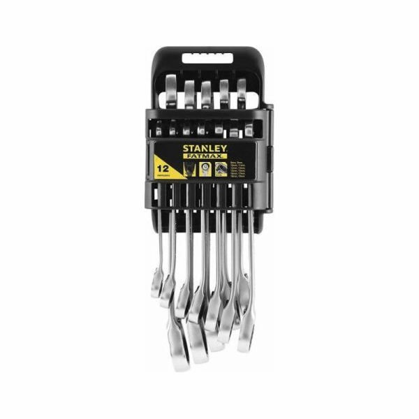 Stanley Ráčnové a přepínací klíče 8-19 mm, 12 ks.