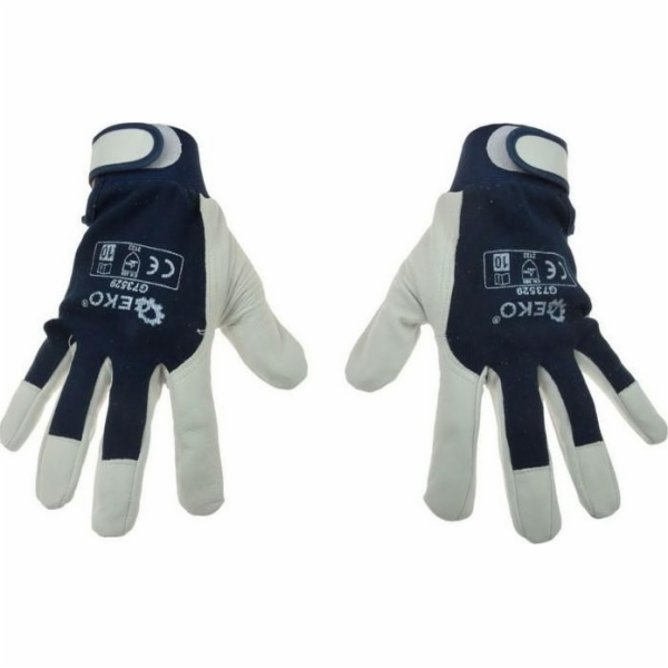 Geko Pracovní kožené rukavice velikost 10 (G73529)