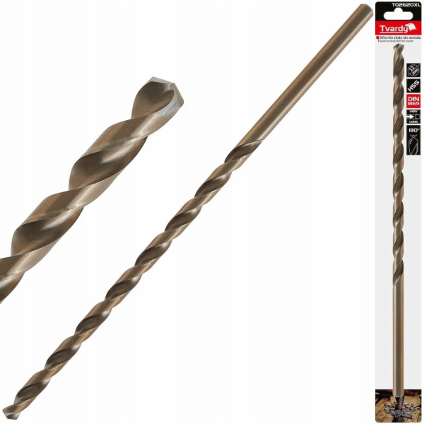 Tvardy Zlatý vrták do kovu dlouhý 12,0 x 375 mm HSS DIN18...