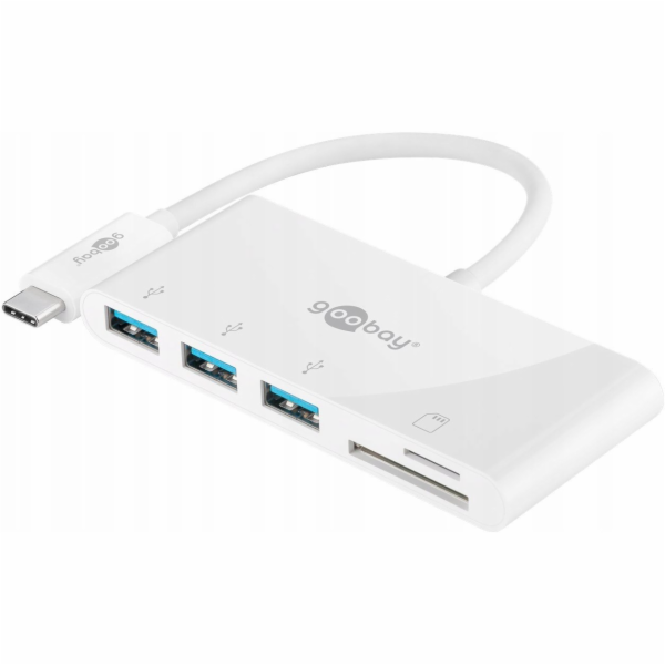 Goobay Víceportový adaptér USB-C na 3x USB-A, čtečka kare...