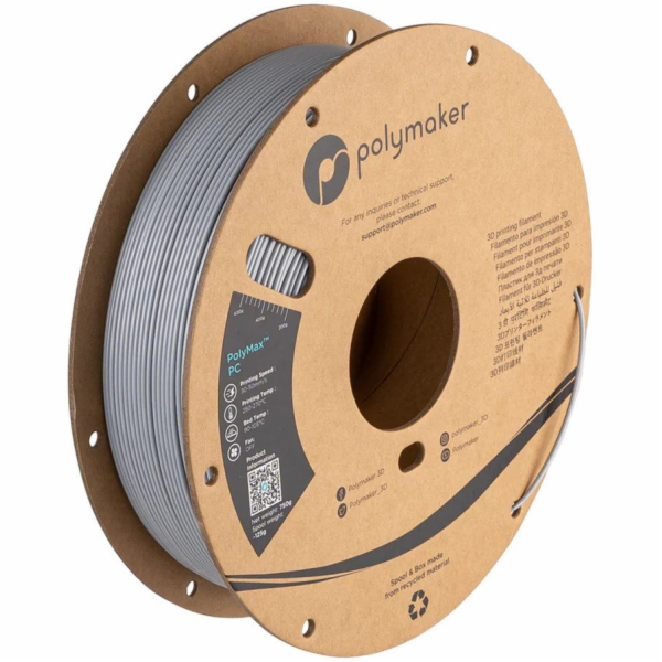 Poly Filament aker PolyMax PC 1,75 mm 0,75 kg - šedý