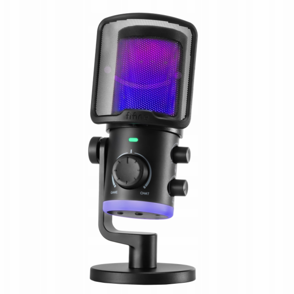 Fifine Studiový kondenzátorový mikrofon AM6 s RGB potlače...
