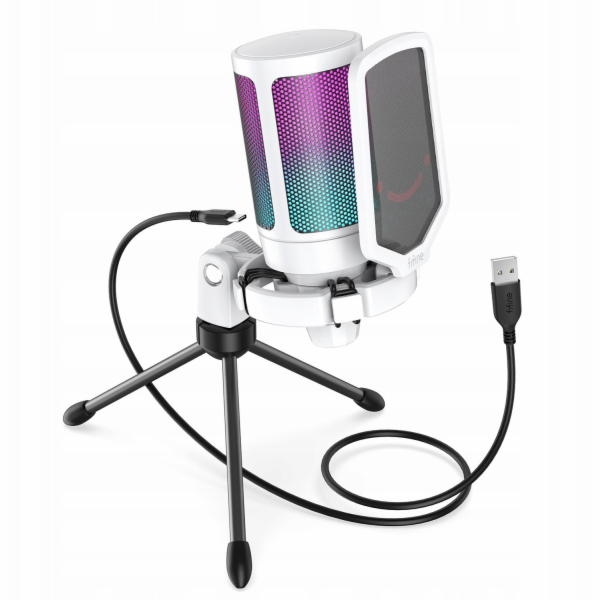 Fifine A6VW AMPLIGAME USB RGB Plug&Play studiový kondenzá...