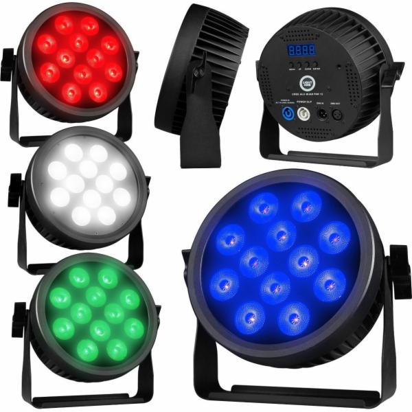 LIGHT4ME CREE ALU QUAD PAR 12 bodové osvětlení PAR světel...