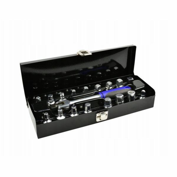 Geko Sada klíčů na olejové zátky 3/8 18 dílů /kovové pouz...