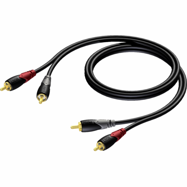 Procab Kabel ML CLA800/20, 2 x RCA (samec) na 2 x RCA (sa...