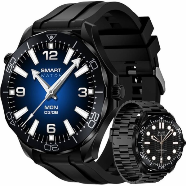 Giewont Chytré hodinky Veltori VT150-1 s černým silikonov...