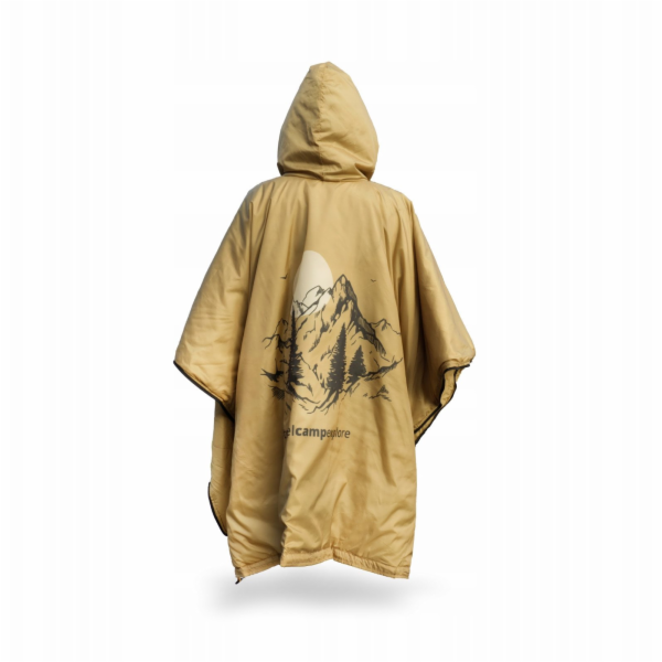 Offlander TENKÉ KEMPOVACÍ PONCHO S VYHŘÍVAČEM, ČERNÁ