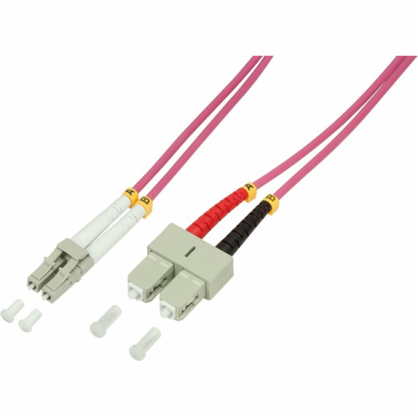 Molex PN Optický kabel LogiLink OM4 LC-SC 10,0 m fialový