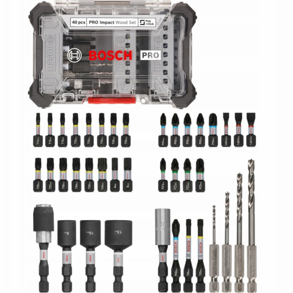 Bosch Sada vrtáků a bity PRO Wood