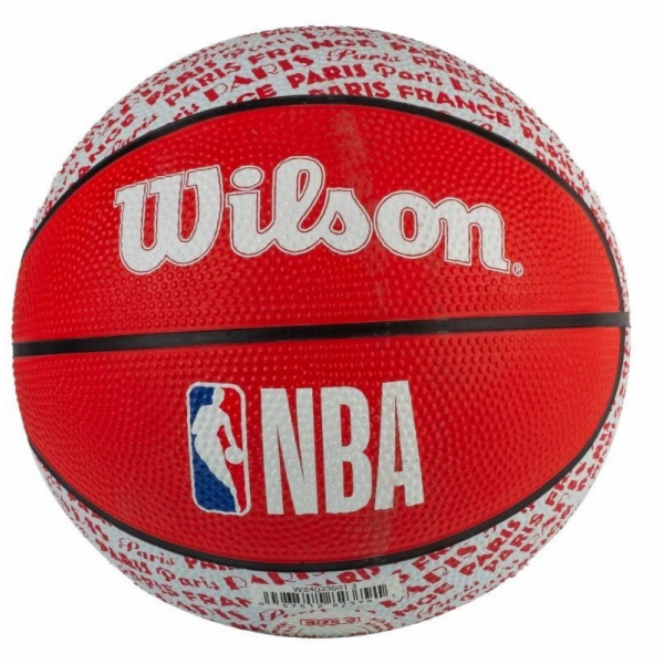 Wilson NBA City Paris Mini míč WZ4033001XB červený 3