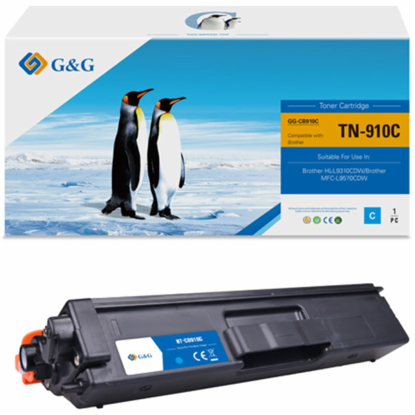 G&G Toner kompatibilní s pro Brother TN910C, NT-CB910C, a...