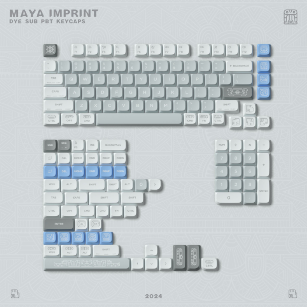 Nuphy - Maya Imprint nSA Dye-sub PBT klávesy vše v jednom