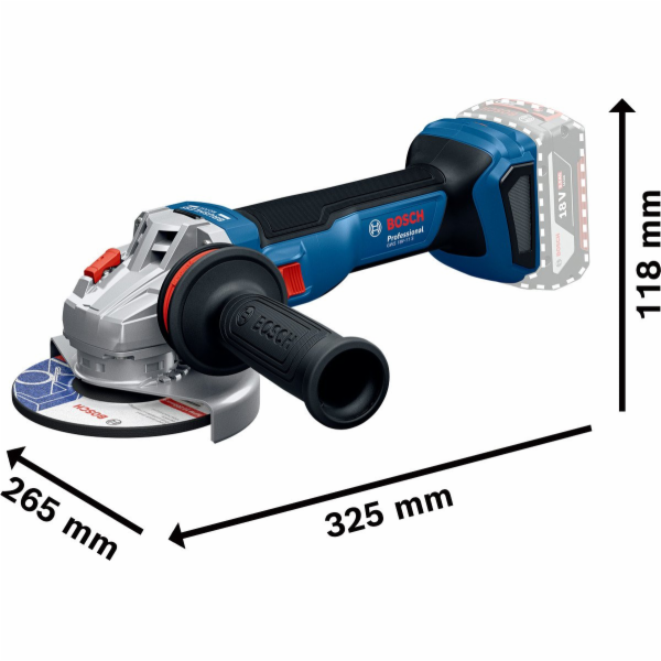Bosch GWS18V-11 ÚHLOVÝ BROUŠÍCÍ PIŠTOL (115 mm karbid)