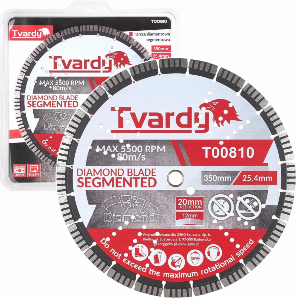 Tvardy Segmentový diamantový kotouč 350x12x25,4/20mm s kr...