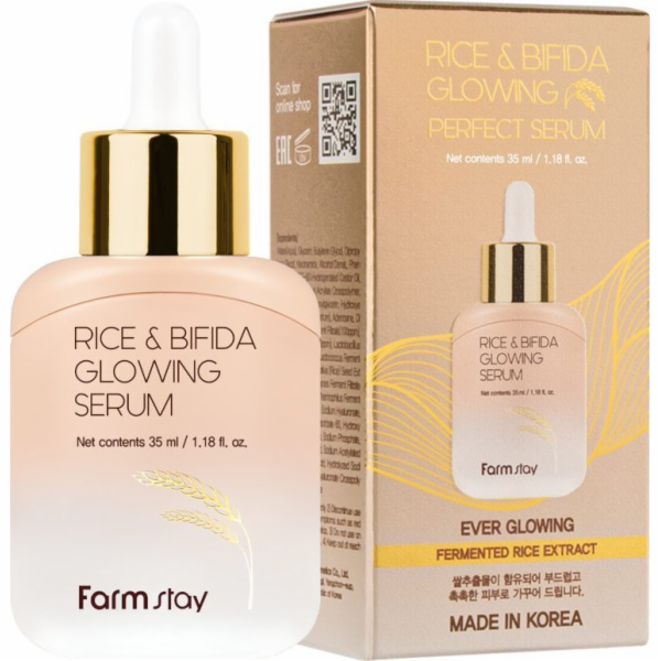 Farmstay Rozjasňující sérum Rice & Bifida s fermenty a rý...