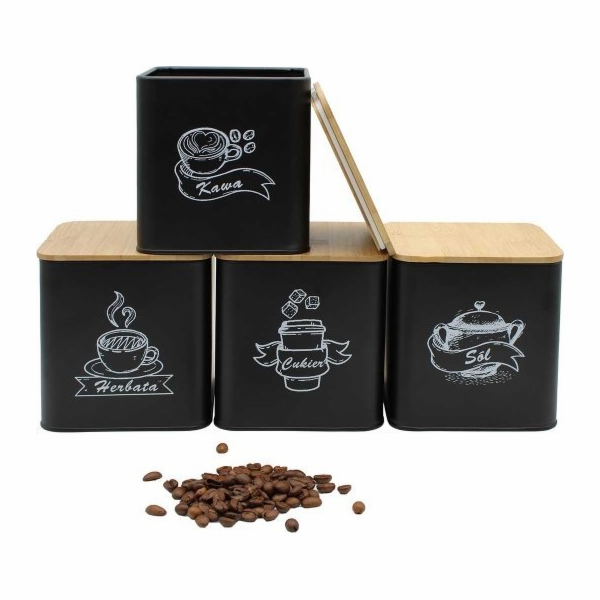 Brunbeste SADA 4 KUCHYŇSKÝCH NÁDOB NA VOĽNÉ PRODUKTY 4263