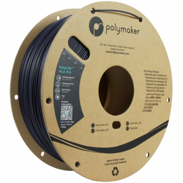 Poly Filament aker PolyLite PLA Pro 1,75 mm 1 kg - tmavě ...