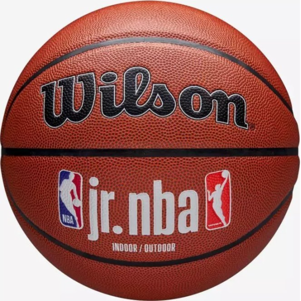 Wilson Míč Jr NBA Fam Logo Auth In Out WZ2018401XB Brown 6